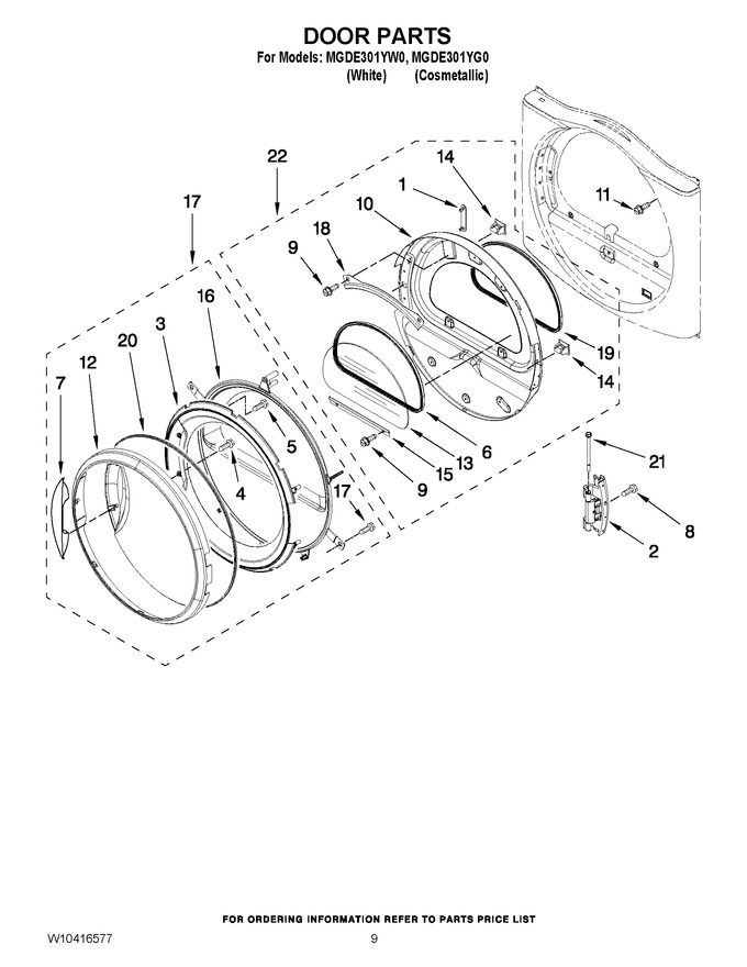 Diagram for MGDE301YW0