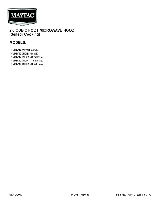 Diagram for YMMV4205DW1