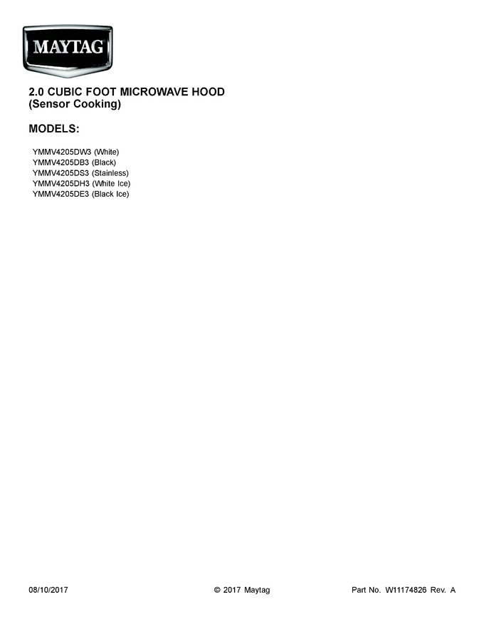 Diagram for YMMV4205DW3