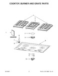 Diagram for 02 - Cooktop, Burner And Grate Parts