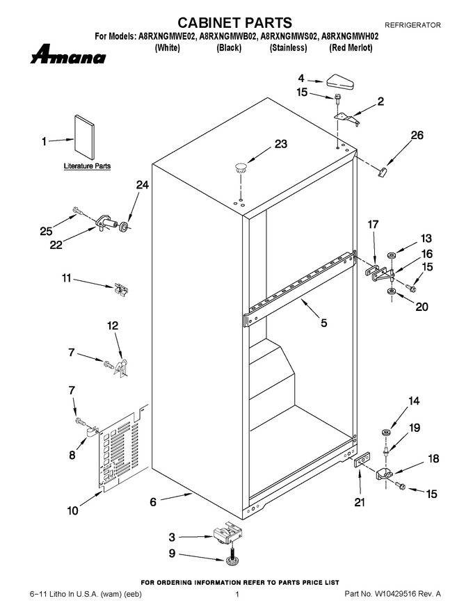 Diagram for A8RXNGMWH02