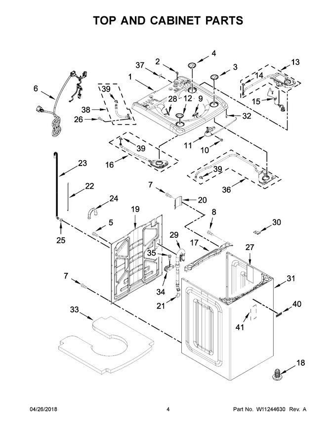 Diagram for MVWB965HW0