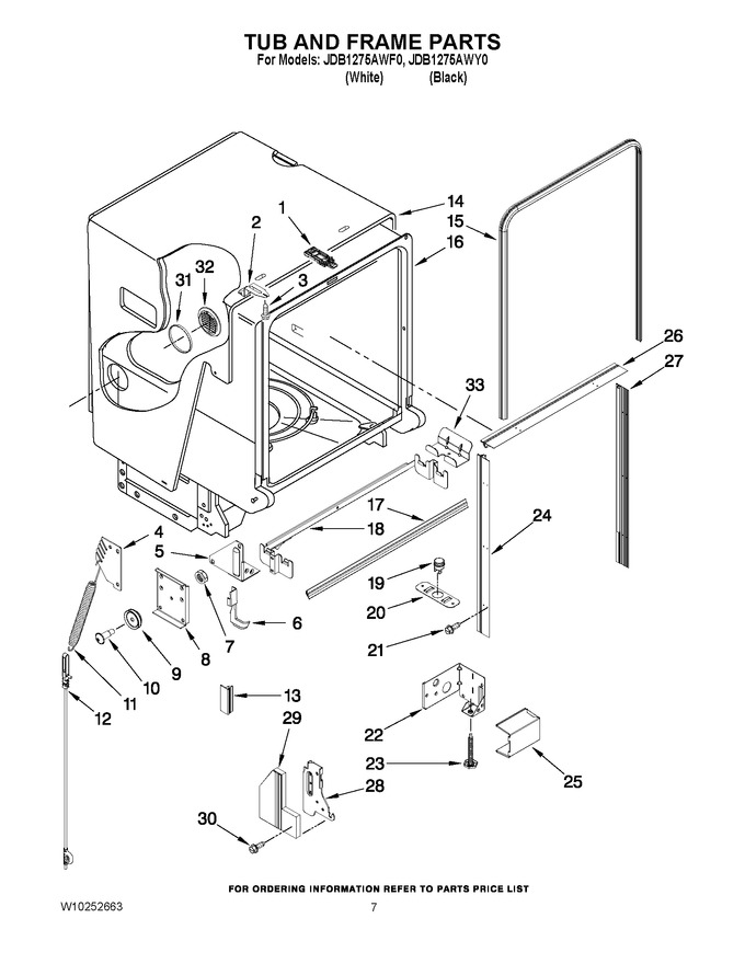 Diagram for JDB1275AWF0