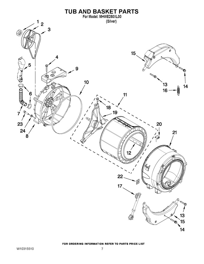 Diagram for MHWE250XL00