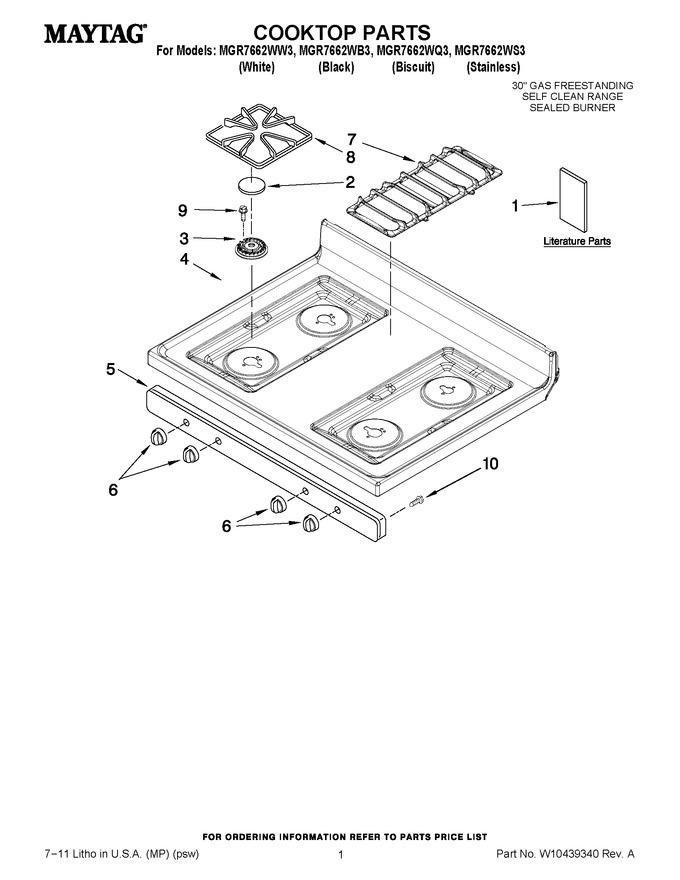 Diagram for MGR7662WS3