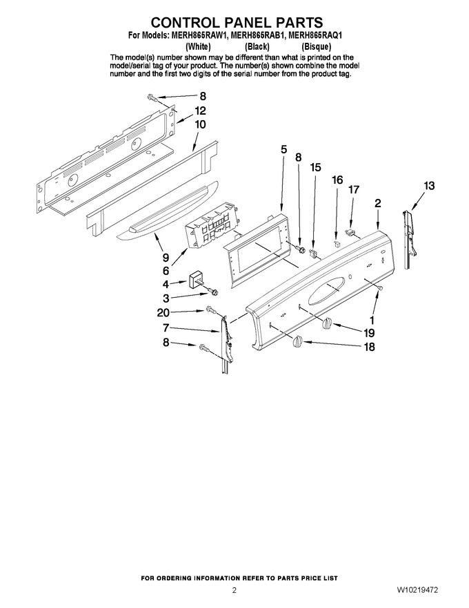 Diagram for MERH865RAW1