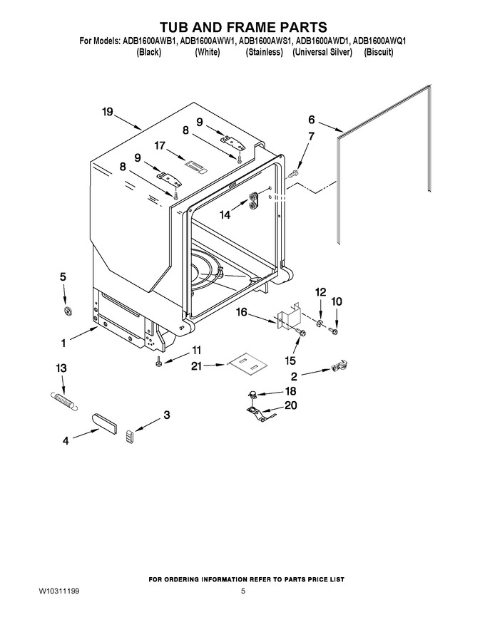Diagram for ADB1600AWW1
