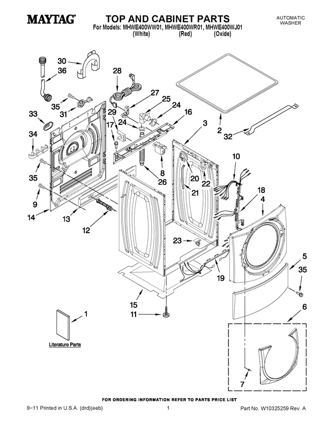 Diagram for MHWE400WW01