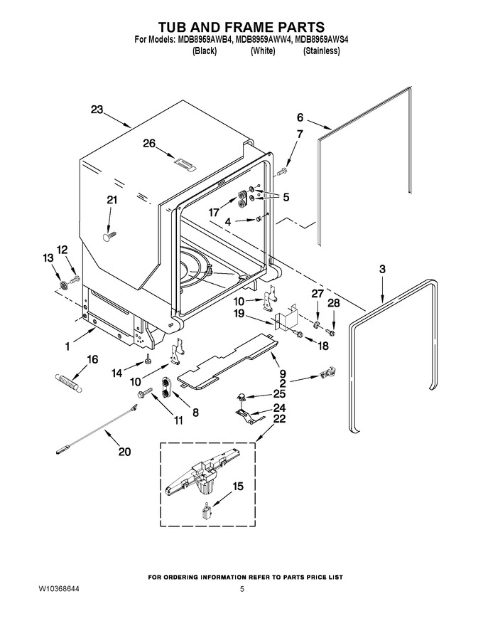 Diagram for MDB8959AWW4