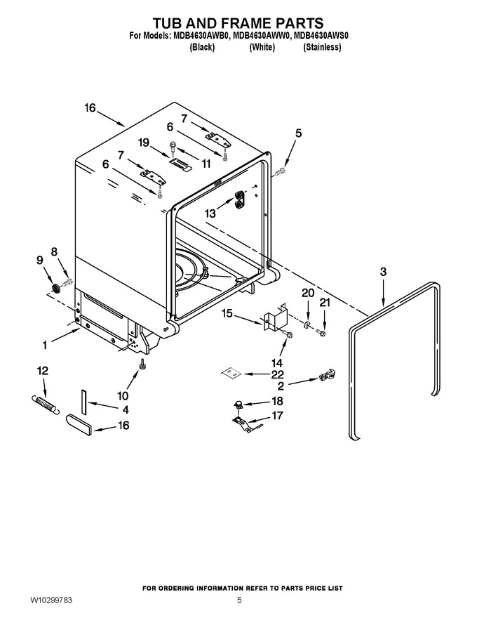 Diagram for MDB4630AWW0