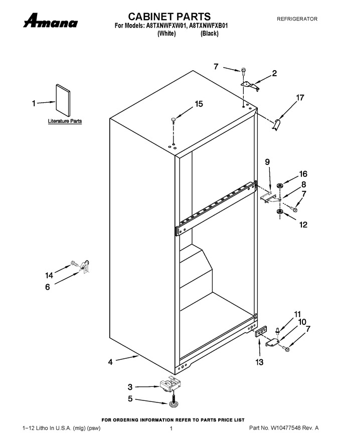 Diagram for A8TXNWFXW01