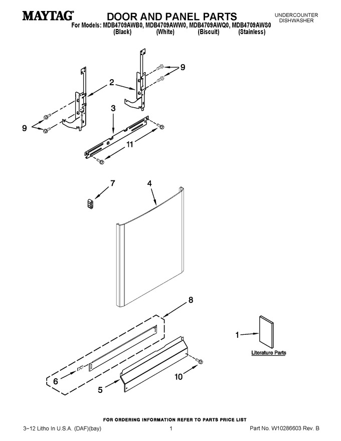 Diagram for MDB4709AWW0