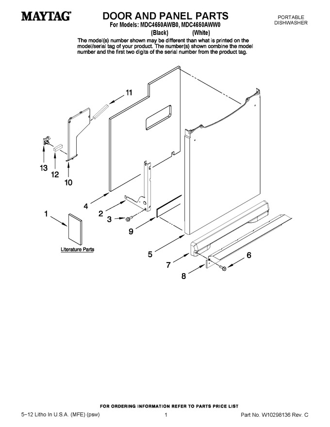 Diagram for MDC4650AWW0