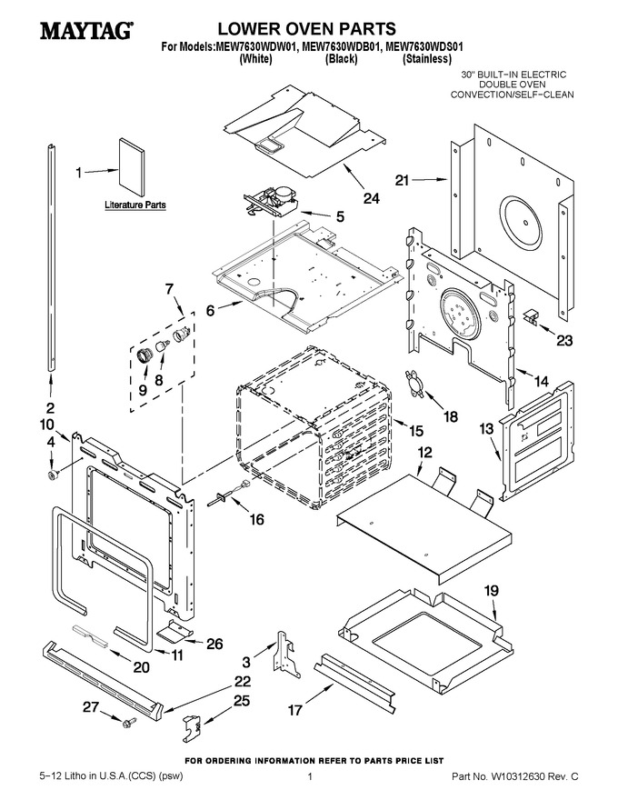 Diagram for MEW7630WDB01