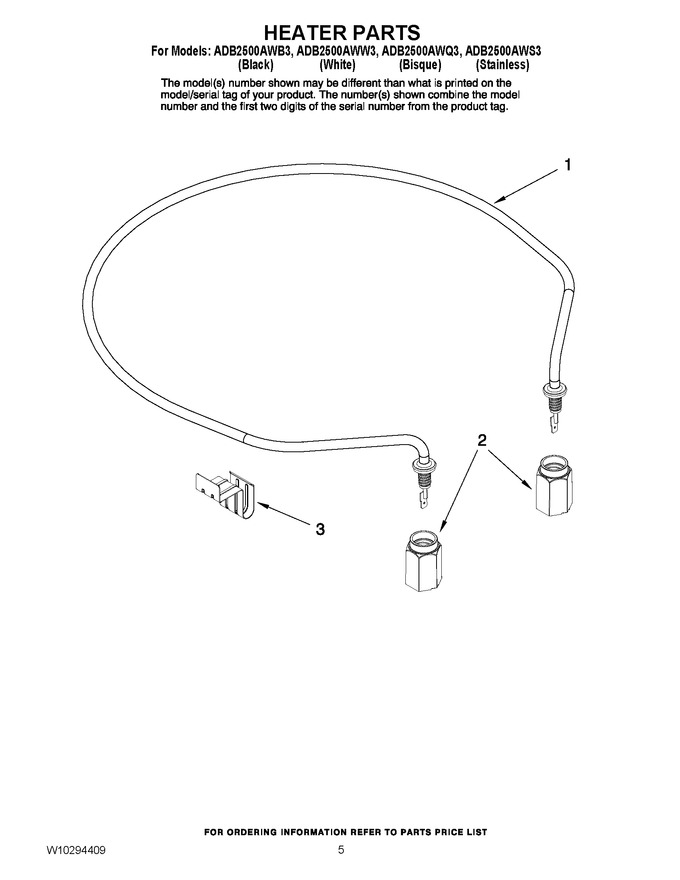 Diagram for ADB2500AWW3