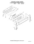 Diagram for 02 - Control Panel Parts