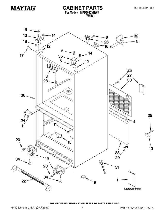 Diagram for MFD2562VEW8