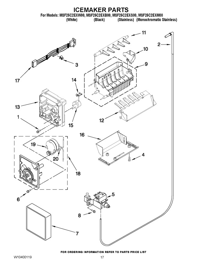 Diagram for MSF25C2EXW00