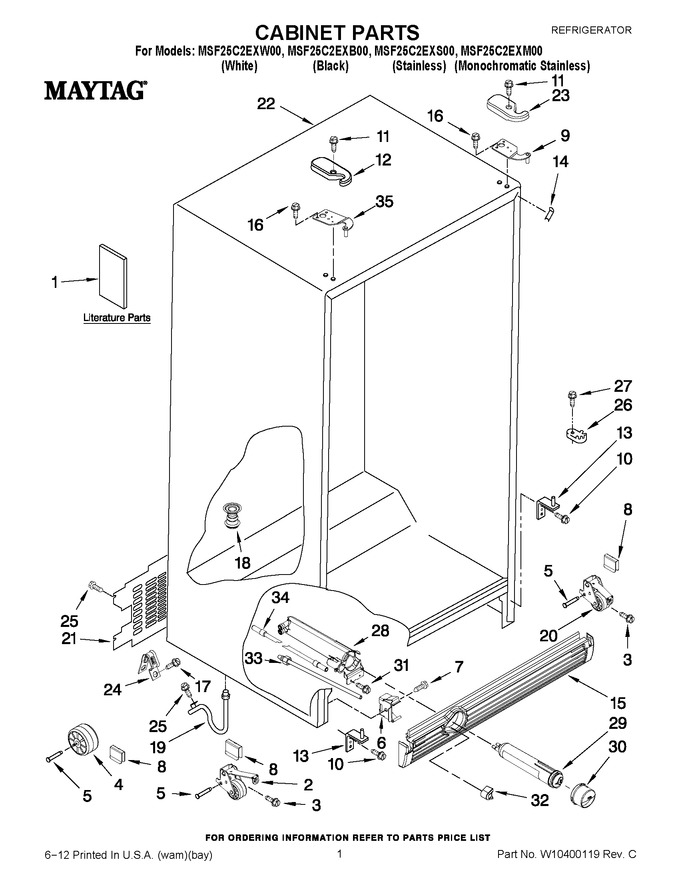 Diagram for MSF25C2EXW00