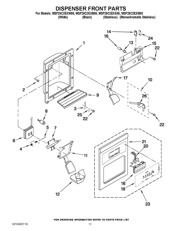 Diagram for MSF25C2EXW00