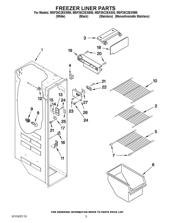Diagram for MSF25C2EXW00