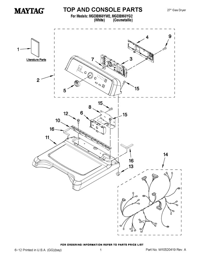 Diagram for MGDB950YG2
