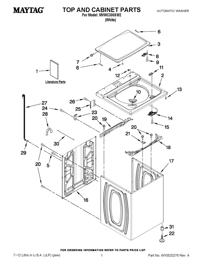 Diagram for MVWC300XW2