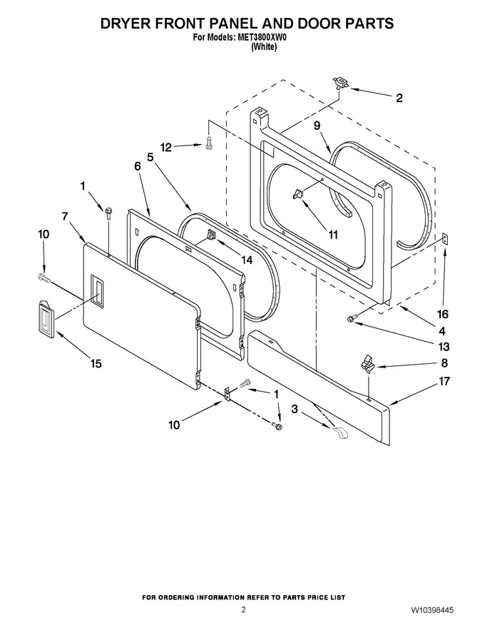 Diagram for MET3800XW0