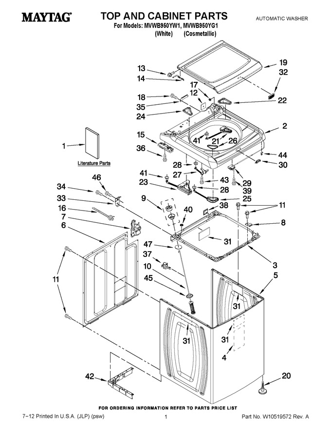 Diagram for MVWB950YG1