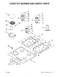 Diagram for 01 - Cooktop, Burner And Grate Parts