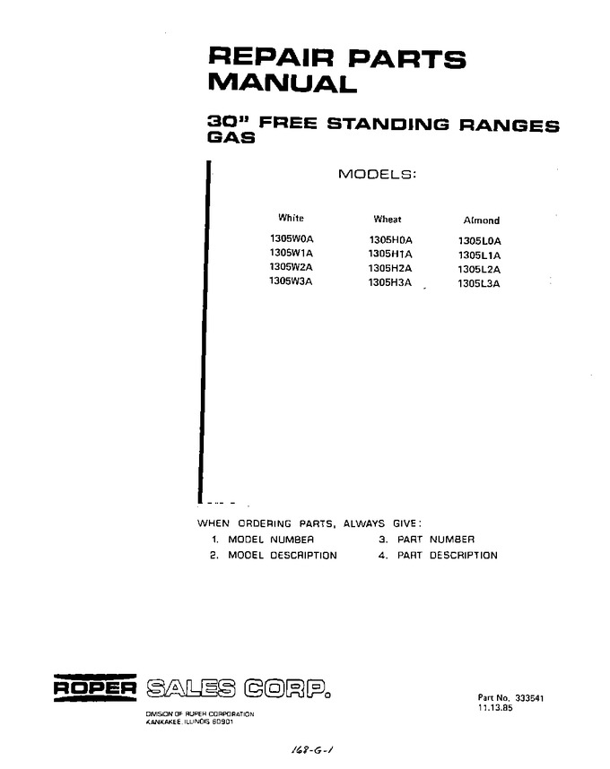 Diagram for 1305W0A