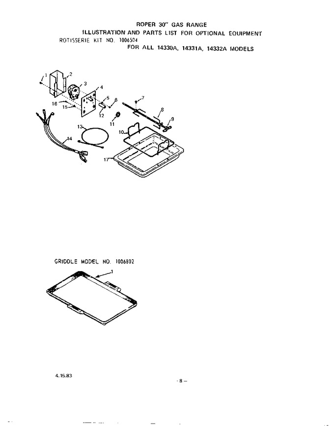 Diagram for 1433W1A