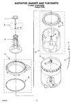 Diagram for 03 - Agitator, Basket And Tub Parts