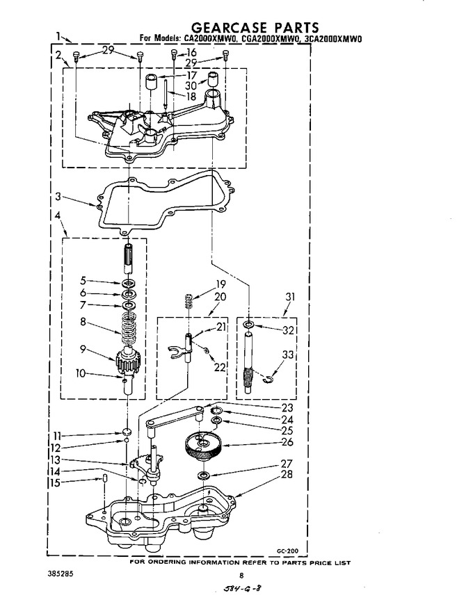 Diagram for GCA2000XMW0