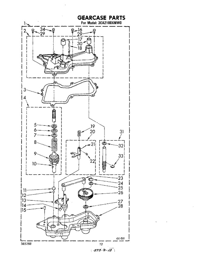 Diagram for GCA2100XMW0