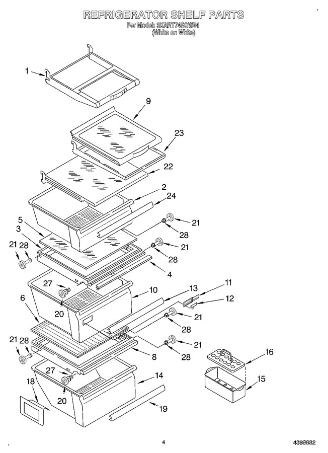 Diagram for 3XART745GW01