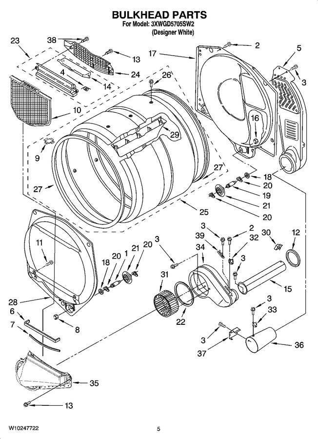 Diagram for 3XWGD5705SW2