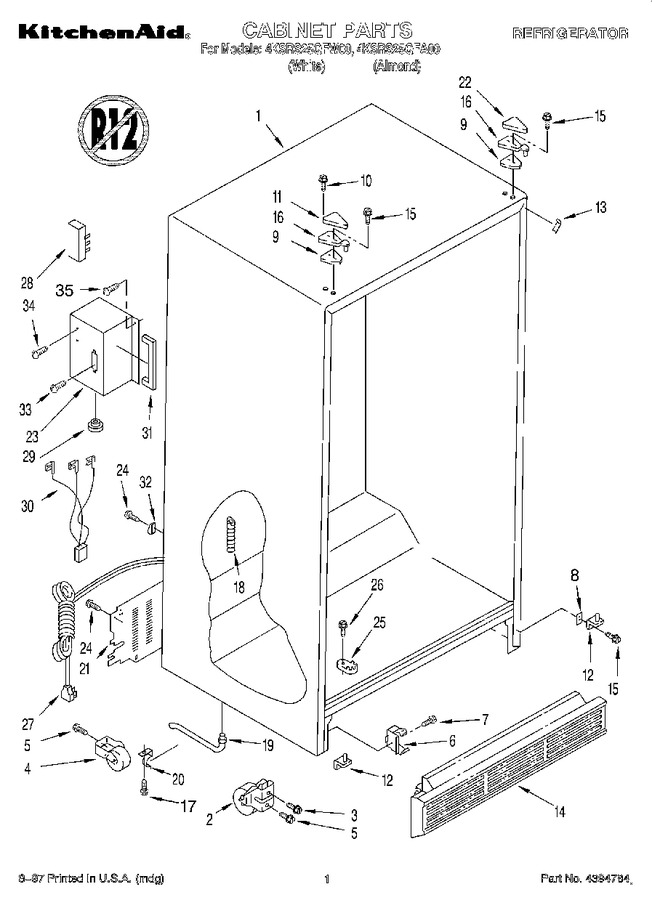 Diagram for 4KSRS25QFW00