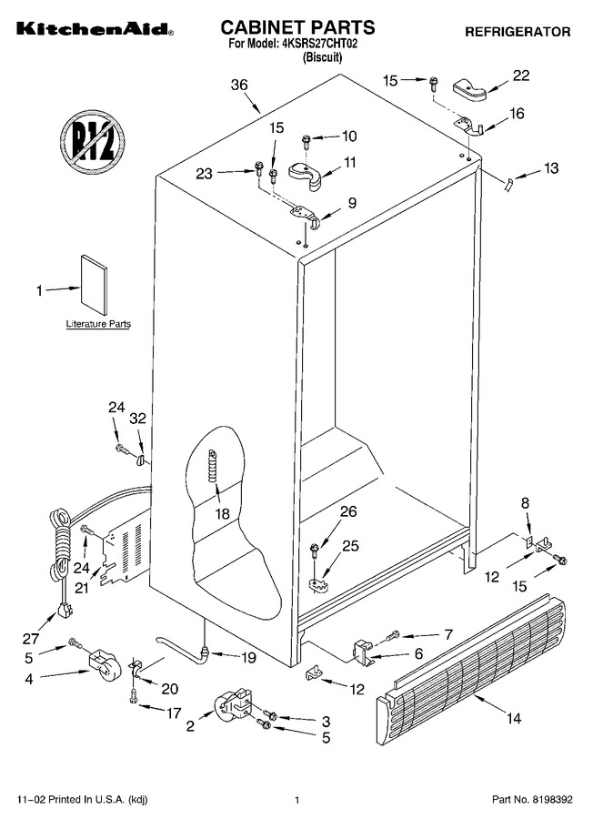Diagram for 4KSRS27CHT02