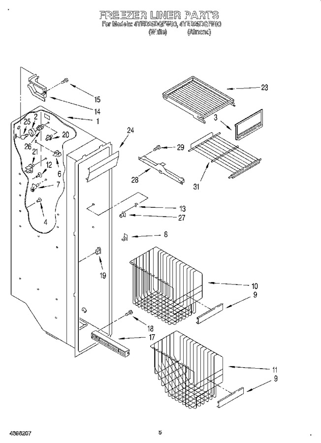 Diagram for 4YED25DQFW00