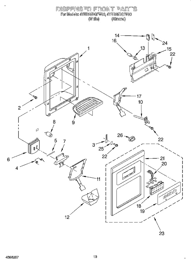 Diagram for 4YED25DQFW00