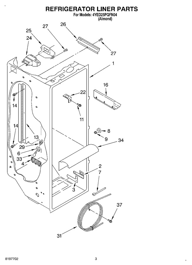 Diagram for 4YED25PQFN04