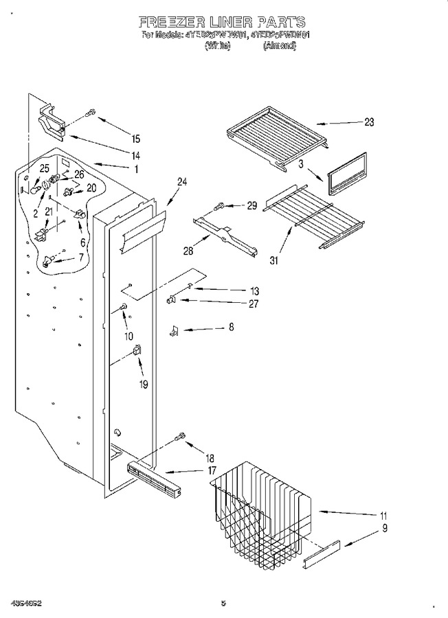 Diagram for 4YED25PWDW01
