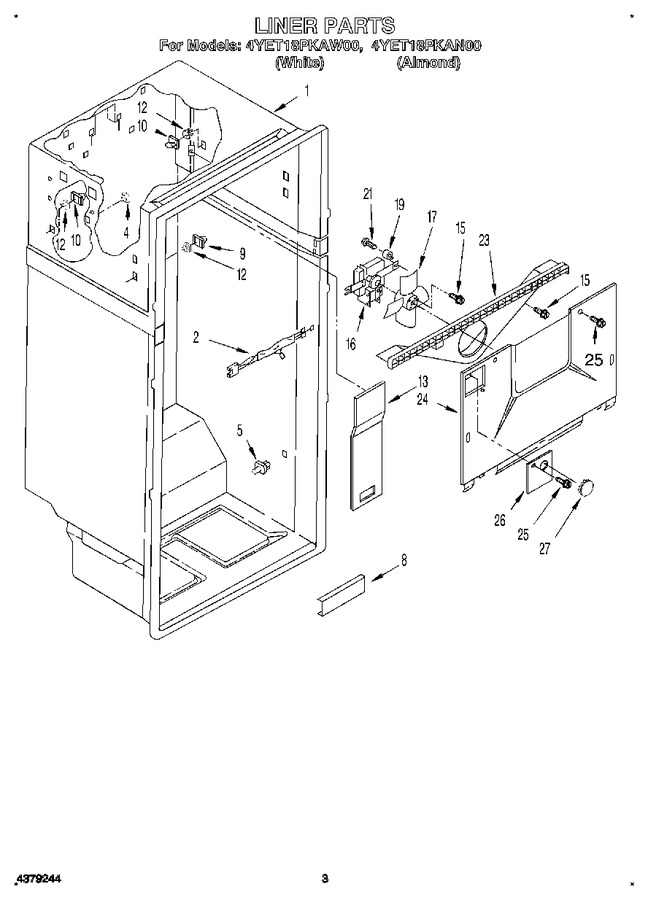 Diagram for 4YET18PKAW00