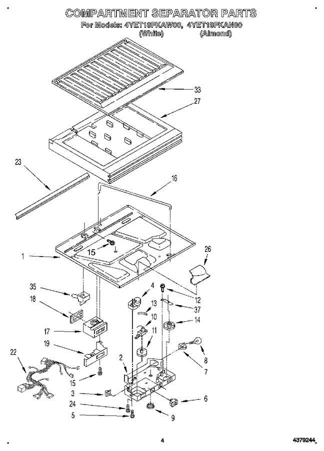 Diagram for 4YET18PKAW00
