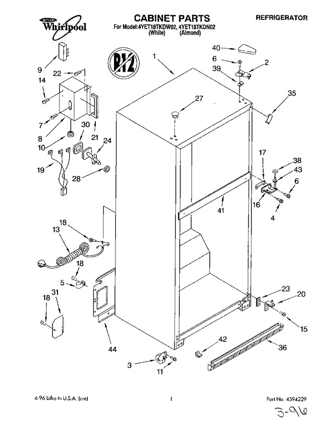 Diagram for 4YET18TKDW02
