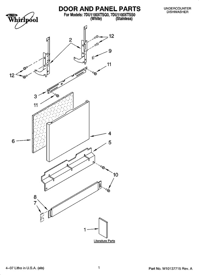 Diagram for 7DU1100XTSS0