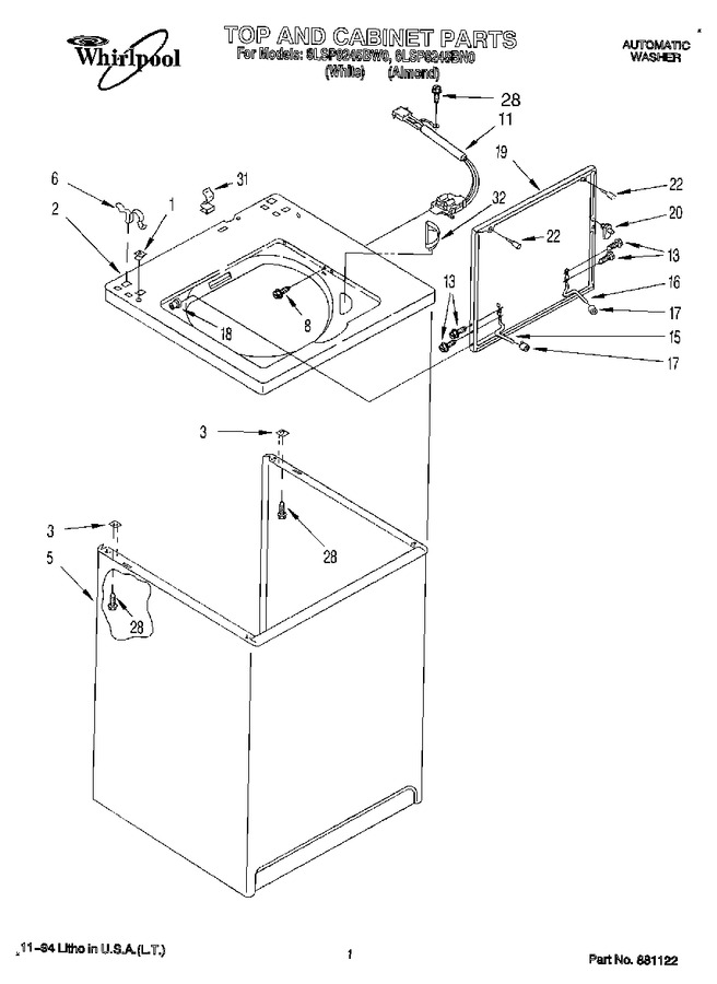 Diagram for 8LSP8245BW0
