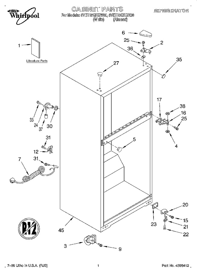 Diagram for 8VET16GKGW00