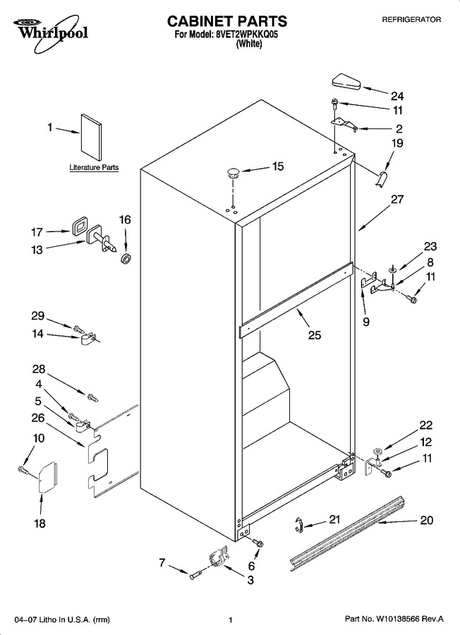 Diagram for 8VET2WPKKQ05